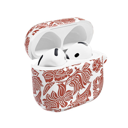 Floral Paisley AirPod Case — Red Boho Protective Cover - DIGITAL X