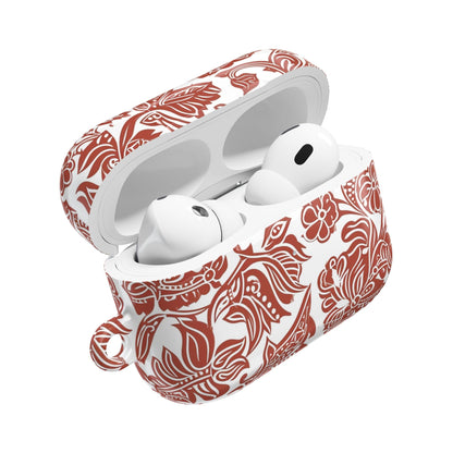 Floral Paisley AirPod Case — Red Boho Protective Cover - DIGITAL X