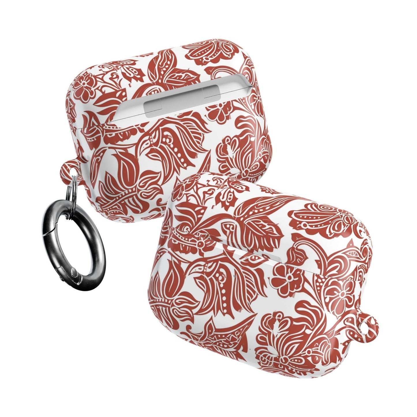 Floral Paisley AirPod Case — Red Boho Protective Cover - DIGITAL X
