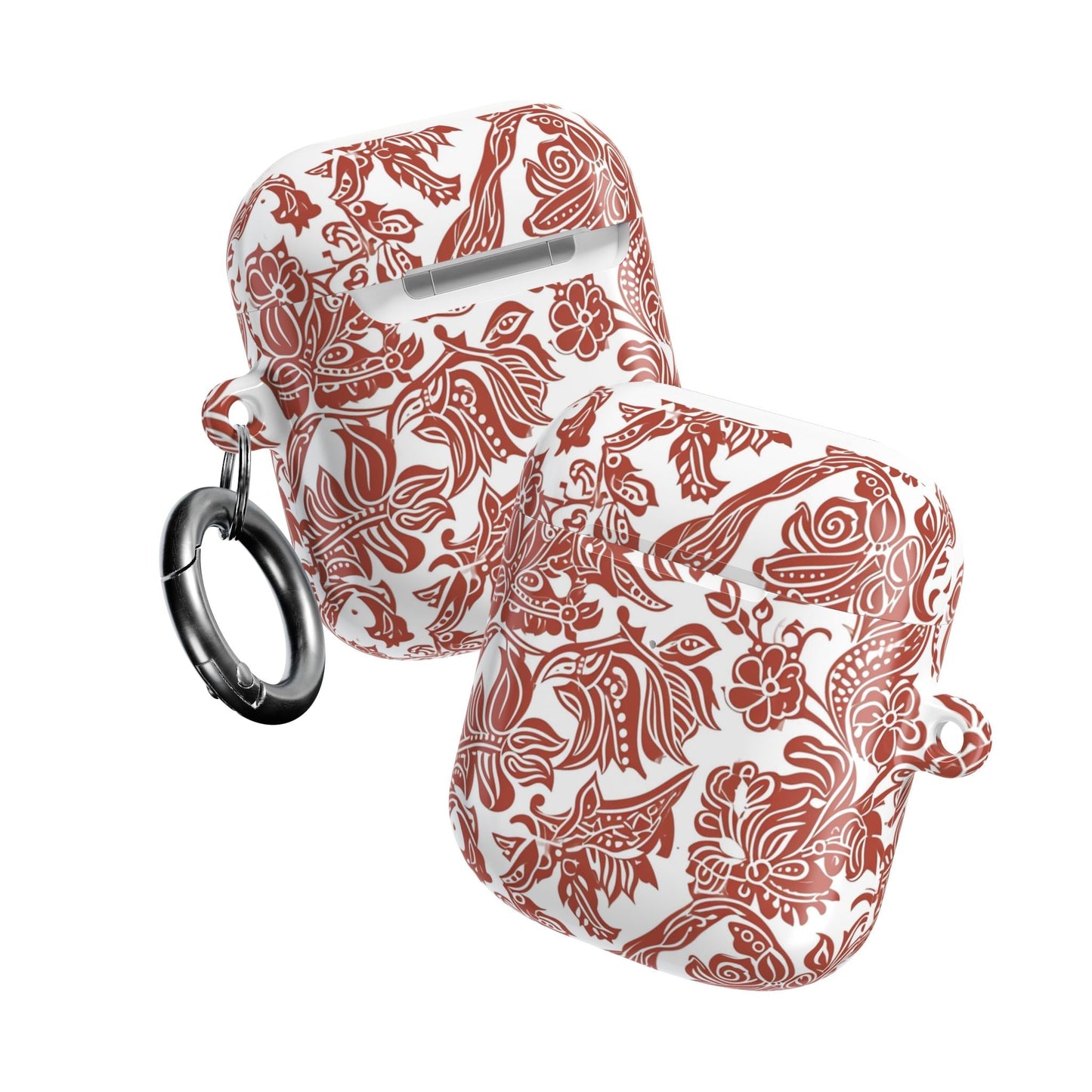 Floral Paisley AirPod Case — Red Boho Protective Cover - DIGITAL X