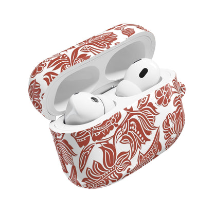 Floral Paisley AirPod Case — Red Boho Protective Cover - DIGITAL X