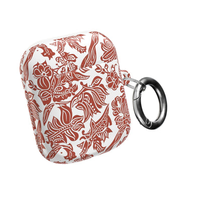 Floral Paisley AirPod Case — Red Boho Protective Cover - DIGITAL X