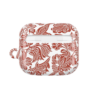 Floral Paisley AirPod Case — Red Boho Protective Cover - DIGITAL X