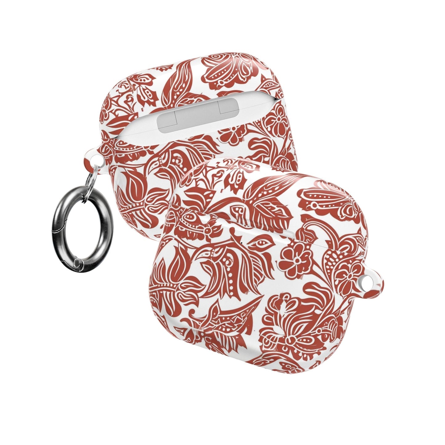 Floral Paisley AirPod Case — Red Boho Protective Cover - DIGITAL X