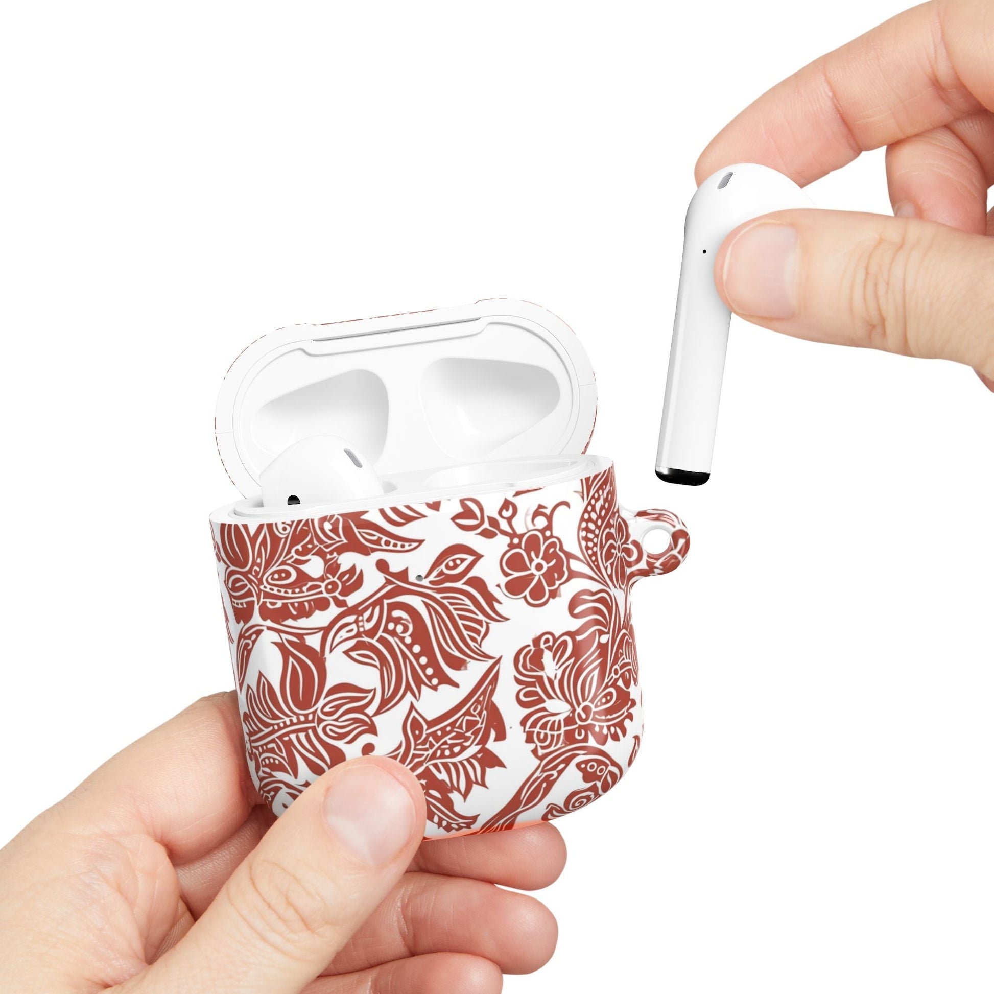 Floral Paisley AirPod Case — Red Boho Protective Cover - DIGITAL X