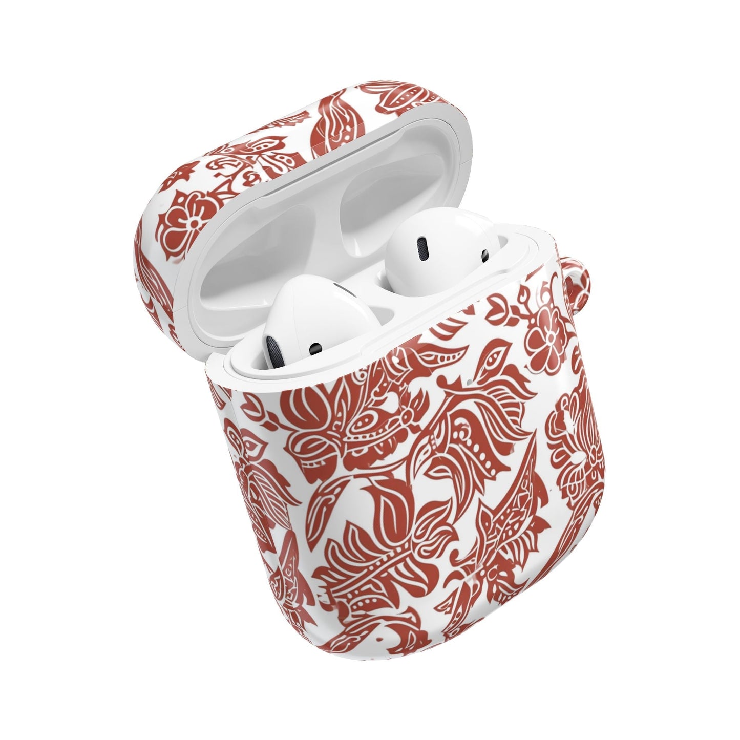Floral Paisley AirPod Case — Red Boho Protective Cover - DIGITAL X