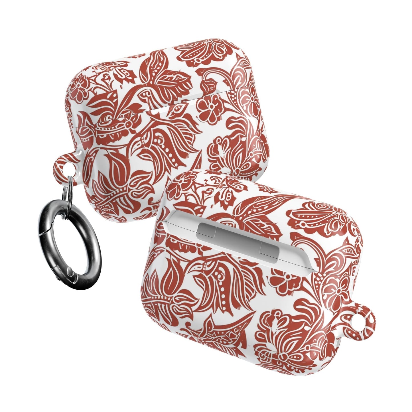 Floral Paisley AirPod Case — Red Boho Protective Cover - DIGITAL X