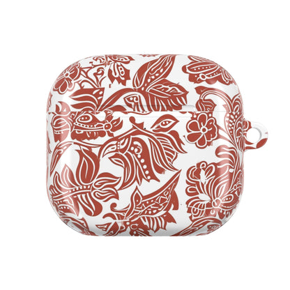Floral Paisley AirPod Case — Red Boho Protective Cover - DIGITAL X