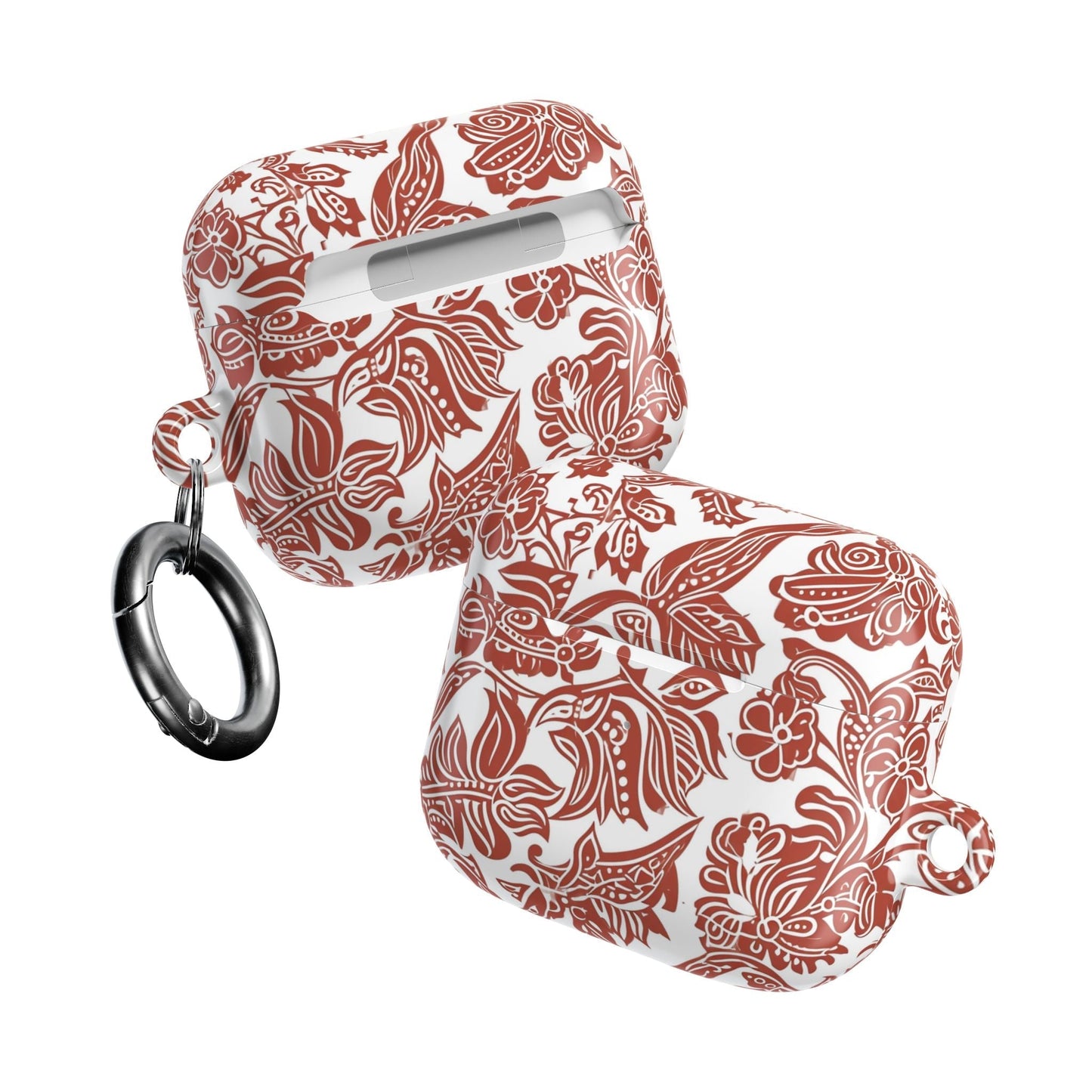 Floral Paisley AirPod Case — Red Boho Protective Cover - DIGITAL X