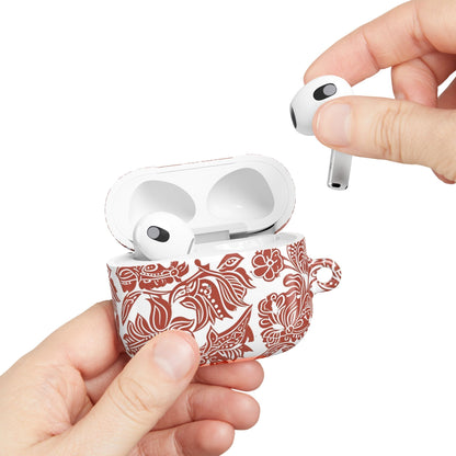 Floral Paisley AirPod Case — Red Boho Protective Cover - DIGITAL X