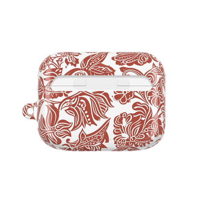 Floral Paisley AirPod Case — Red Boho Protective Cover - DIGITAL X