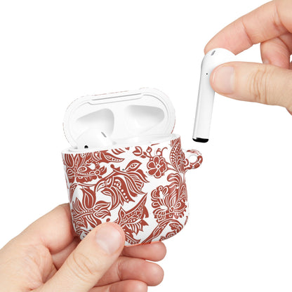 Floral Paisley AirPod Case — Red Boho Protective Cover - DIGITAL X