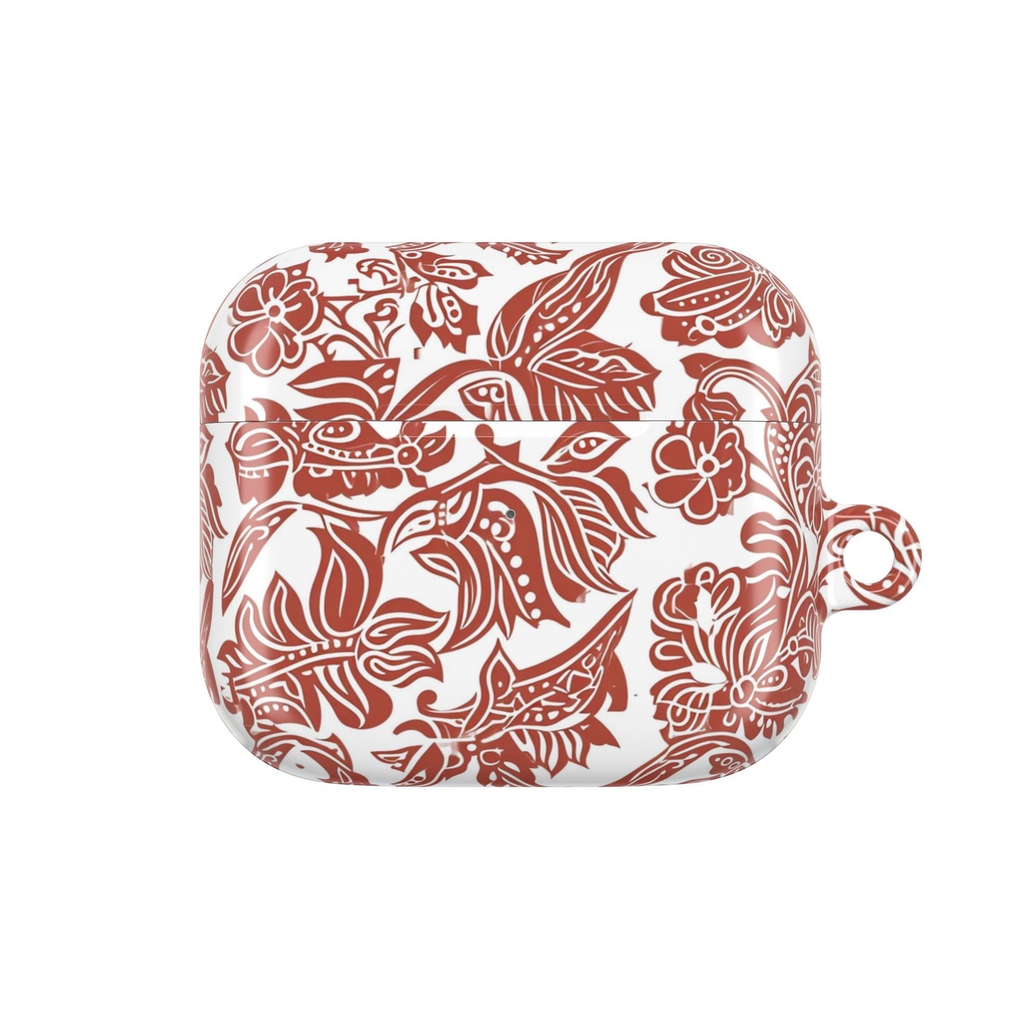 Floral Paisley AirPod Case — Red Boho Protective Cover - DIGITAL X