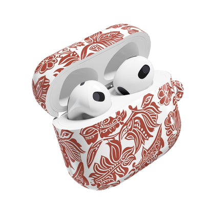 Floral Paisley AirPod Case — Red Boho Protective Cover - DIGITAL X