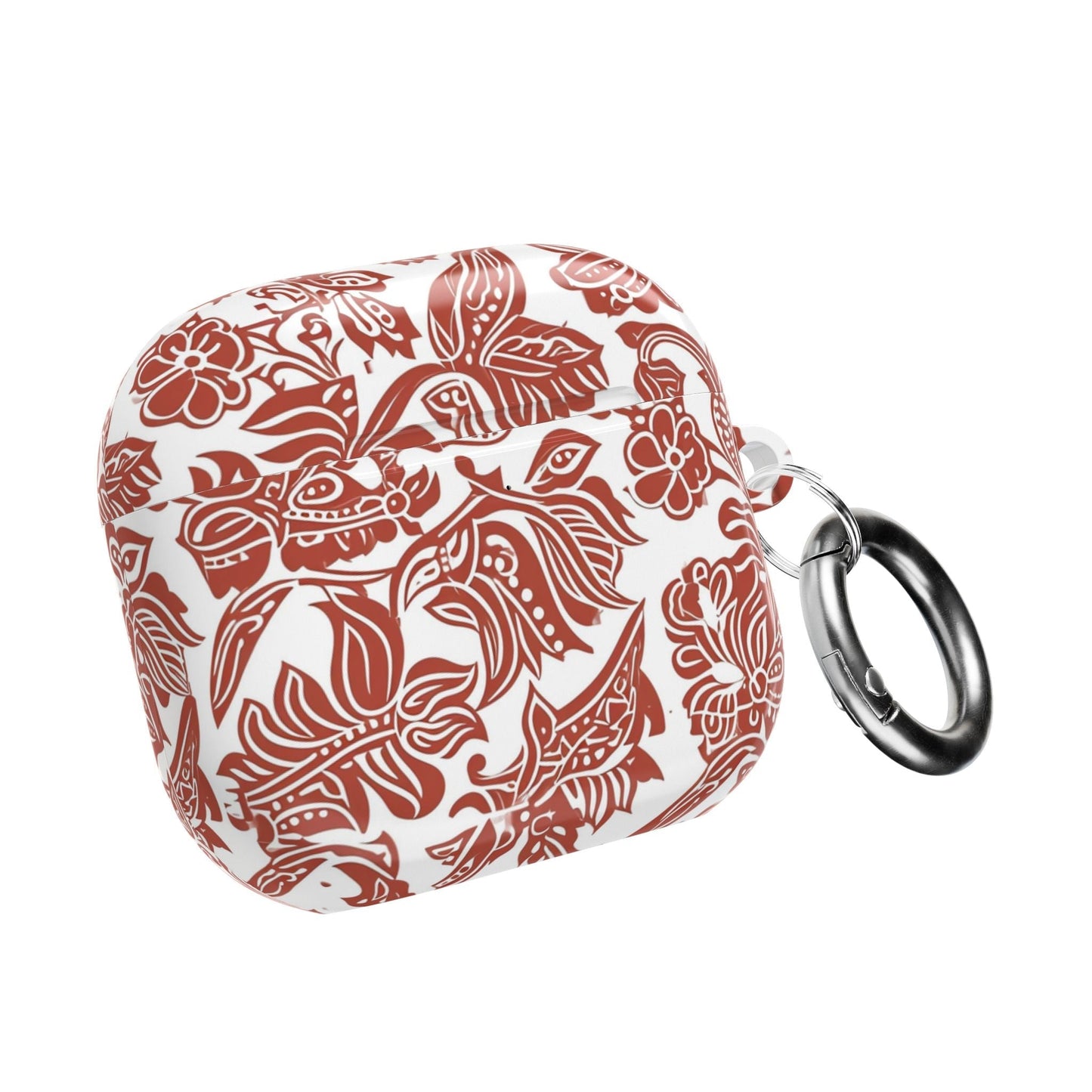 Floral Paisley AirPod Case — Red Boho Protective Cover - DIGITAL X