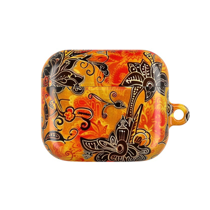 Floral Paisley AirPod Case — Vibrant Orange Boho Protective Cover - DIGITAL X