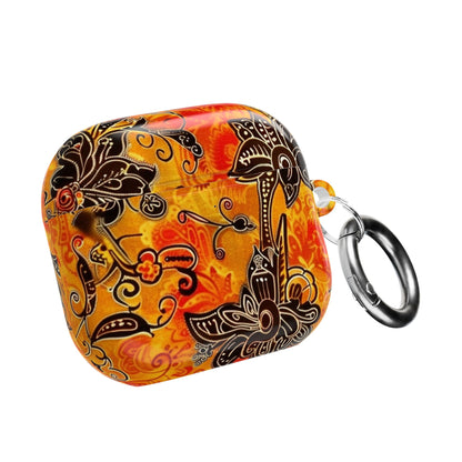 Floral Paisley AirPod Case — Vibrant Orange Boho Protective Cover - DIGITAL X