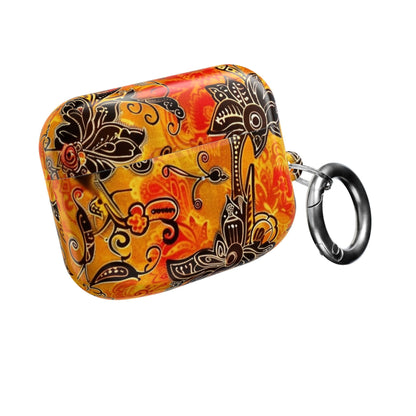 Floral Paisley AirPod Case — Vibrant Orange Boho Protective Cover - DIGITAL X