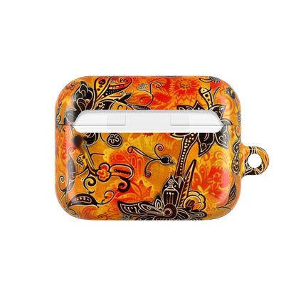 Floral Paisley AirPod Case — Vibrant Orange Boho Protective Cover - DIGITAL X