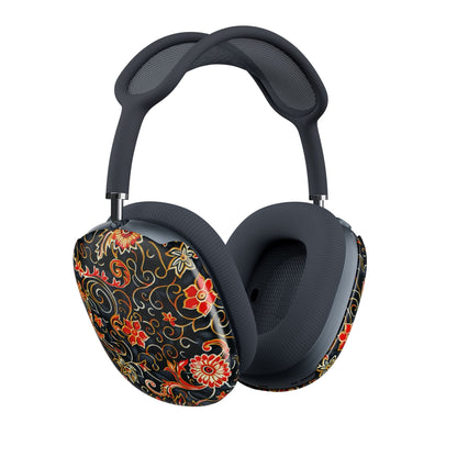 Floral Paisley AirPod Max Case — Vintage Black & Red Protective Skins - DIGITAL X