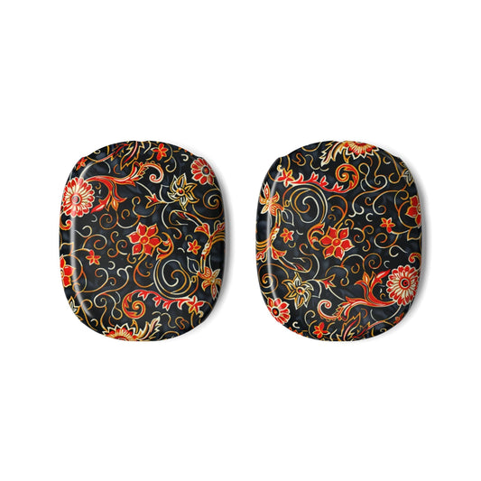 Floral Paisley AirPod Max Case — Vintage Black & Red Protective Skins - DIGITAL X