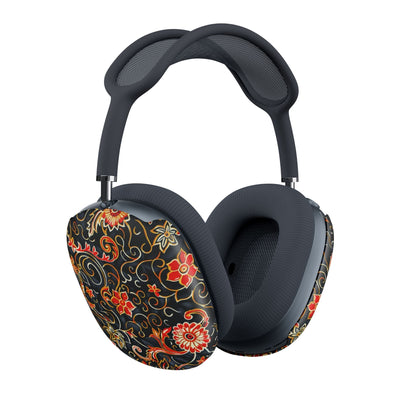 Floral Paisley AirPod Max Case — Vintage Black & Red Protective Skins - DIGITAL X