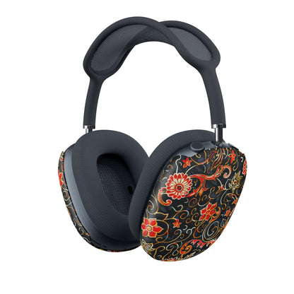 Floral Paisley AirPod Max Case — Vintage Black & Red Protective Skins - DIGITAL X