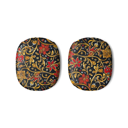 Floral Paisley AirPod Max Ear Cup Covers — Vintage Red & Gold Pattern - DIGITAL X