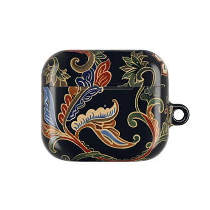 Floral Paisley AirPods Case – Vintage Black Protective Cover - DIGITAL X