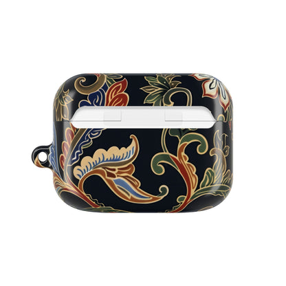 Floral Paisley AirPods Case – Vintage Black Protective Cover - DIGITAL X