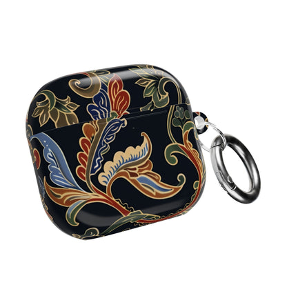 Floral Paisley AirPods Case – Vintage Black Protective Cover - DIGITAL X