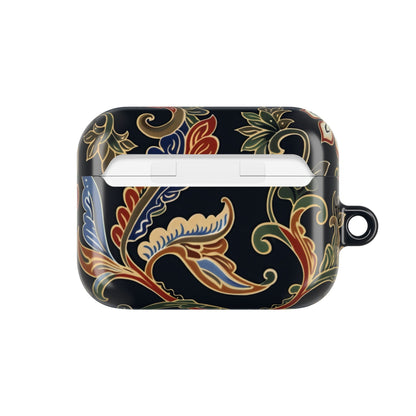Floral Paisley AirPods Case – Vintage Black Protective Cover - DIGITAL X