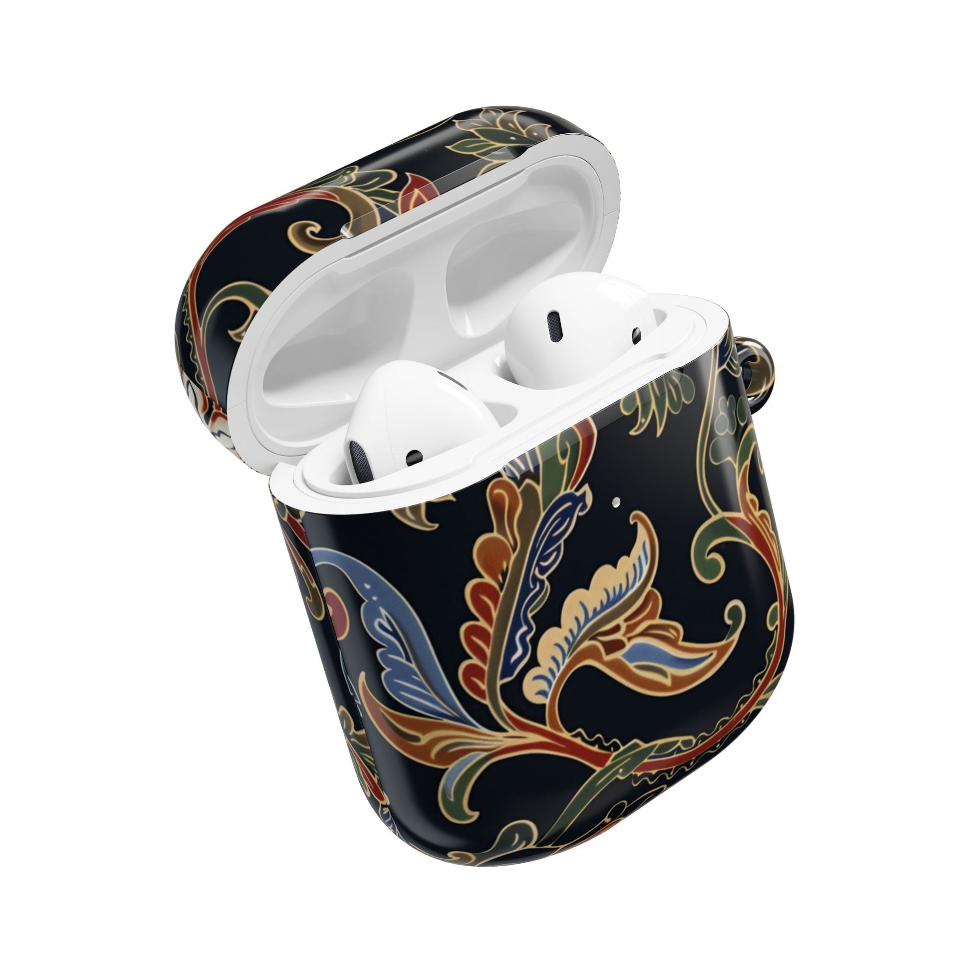 Floral Paisley AirPods Case – Vintage Black Protective Cover - DIGITAL X