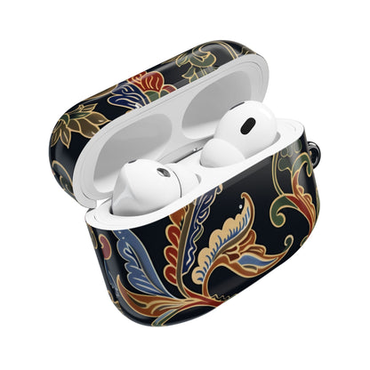 Floral Paisley AirPods Case – Vintage Black Protective Cover - DIGITAL X