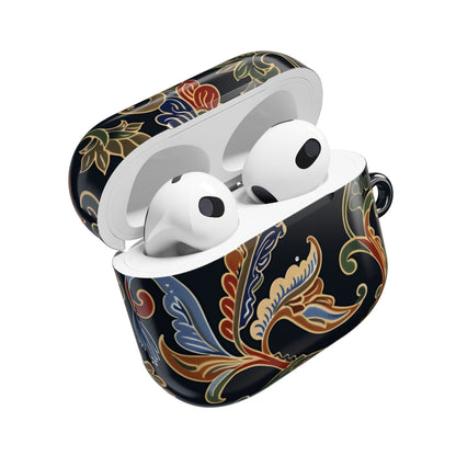 Floral Paisley AirPods Case – Vintage Black Protective Cover - DIGITAL X