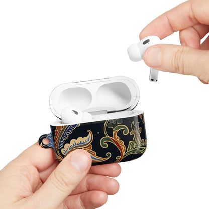 Floral Paisley AirPods Case – Vintage Black Protective Cover - DIGITAL X