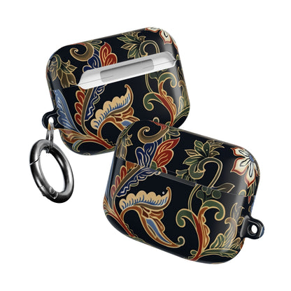 Floral Paisley AirPods Case – Vintage Black Protective Cover - DIGITAL X