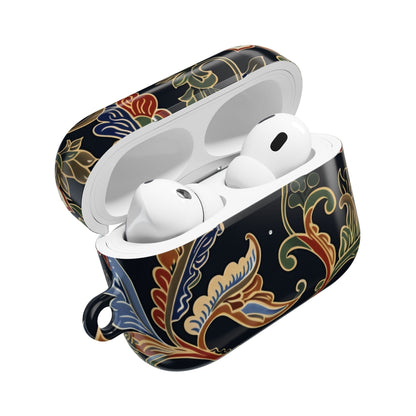 Floral Paisley AirPods Case – Vintage Black Protective Cover - DIGITAL X