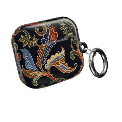 Floral Paisley AirPods Case – Vintage Black Protective Cover - DIGITAL X