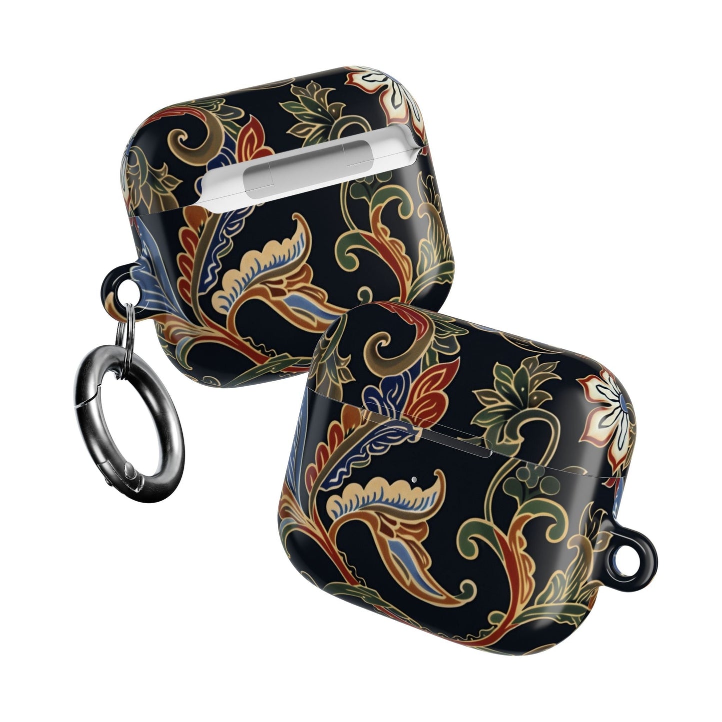 Floral Paisley AirPods Case – Vintage Black Protective Cover - DIGITAL X
