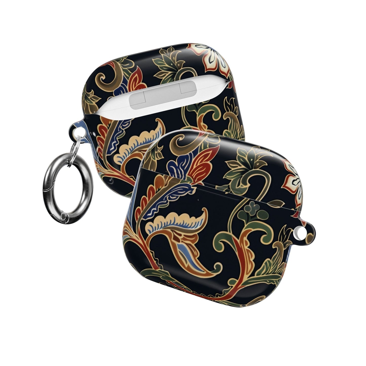 Floral Paisley AirPods Case – Vintage Black Protective Cover - DIGITAL X