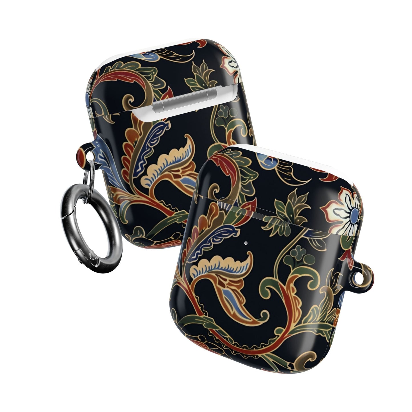Floral Paisley AirPods Case – Vintage Black Protective Cover - DIGITAL X