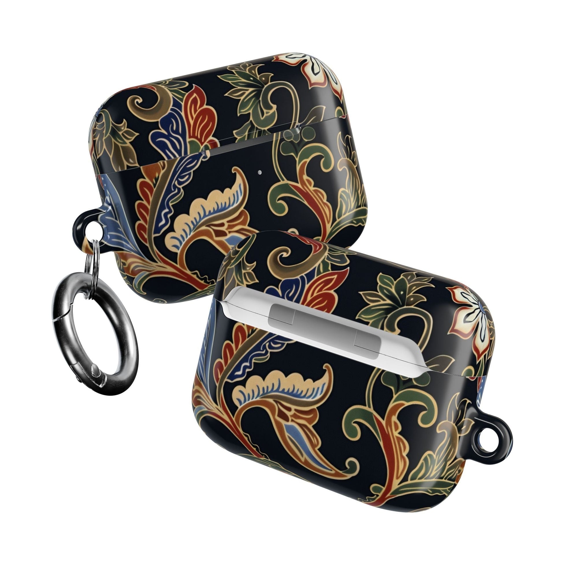 Floral Paisley AirPods Case – Vintage Black Protective Cover - DIGITAL X