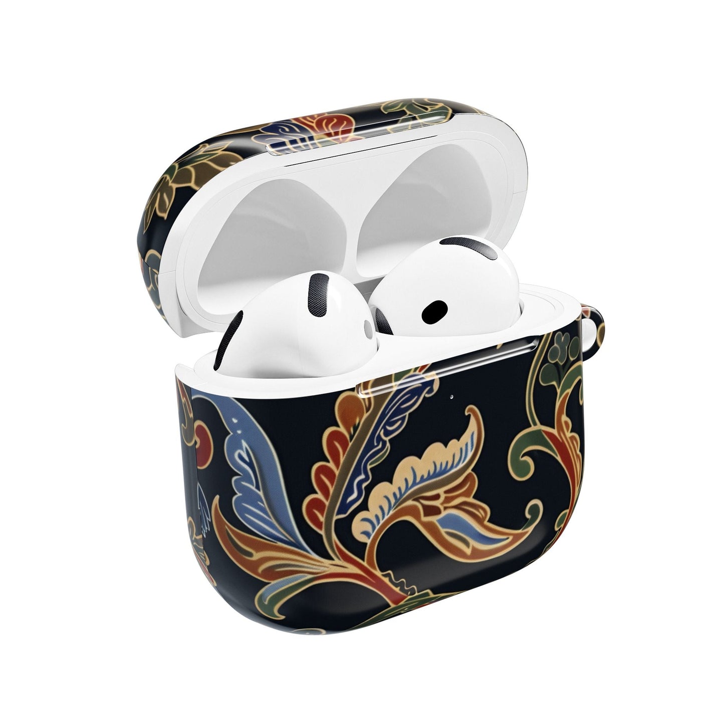 Floral Paisley AirPods Case – Vintage Black Protective Cover - DIGITAL X