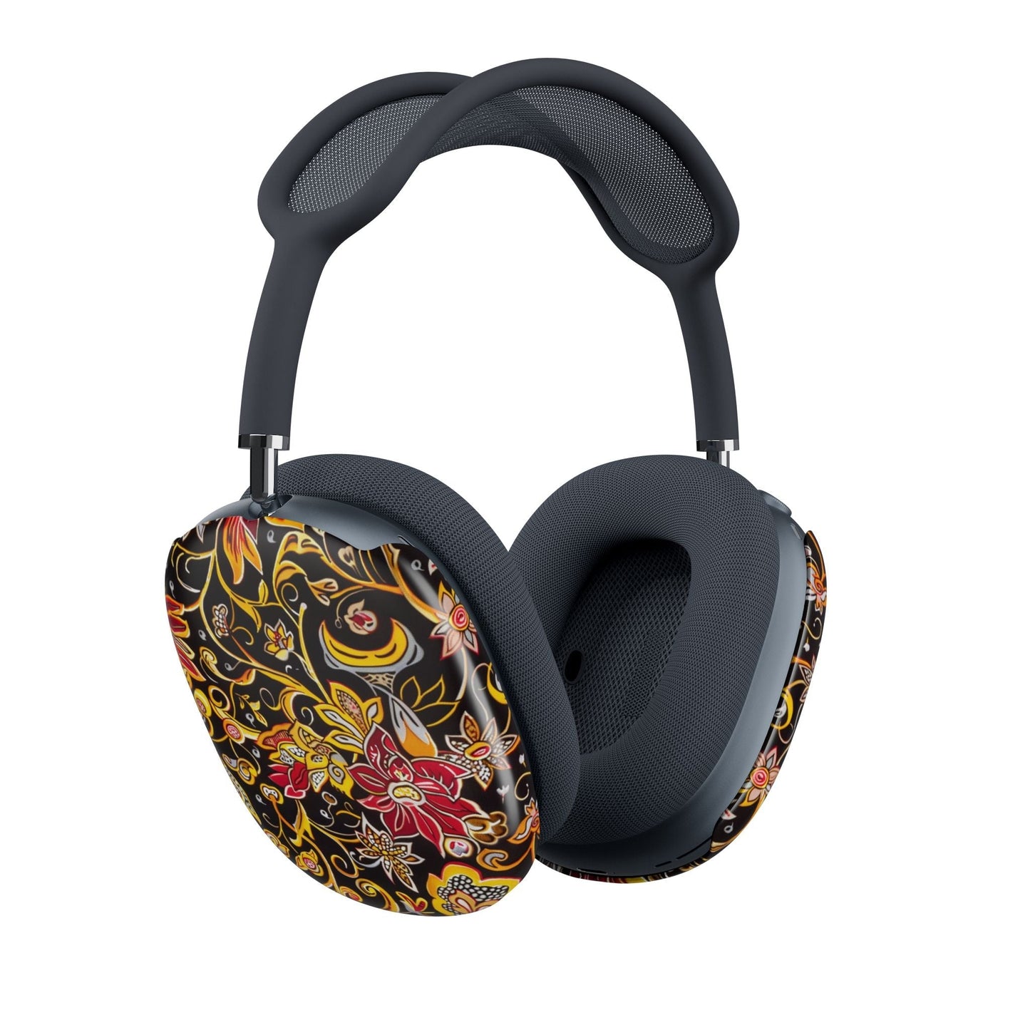 Floral Paisley AirPods Max Case — Black & Gold Protective Covers - DIGITAL X