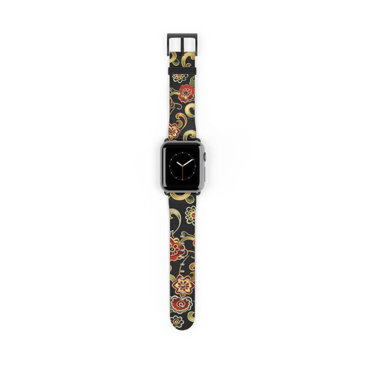 Floral Paisley Apple Watch Band — Vintage Boho Wrist Strap - DIGITAL X