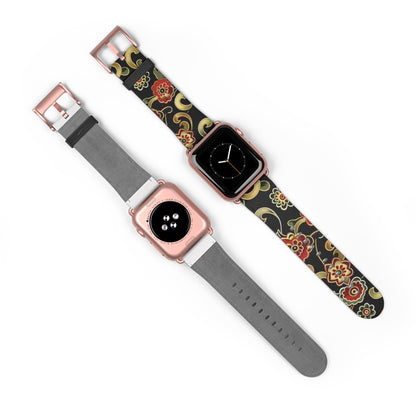 Floral Paisley Apple Watch Band — Vintage Boho Wrist Strap - DIGITAL X