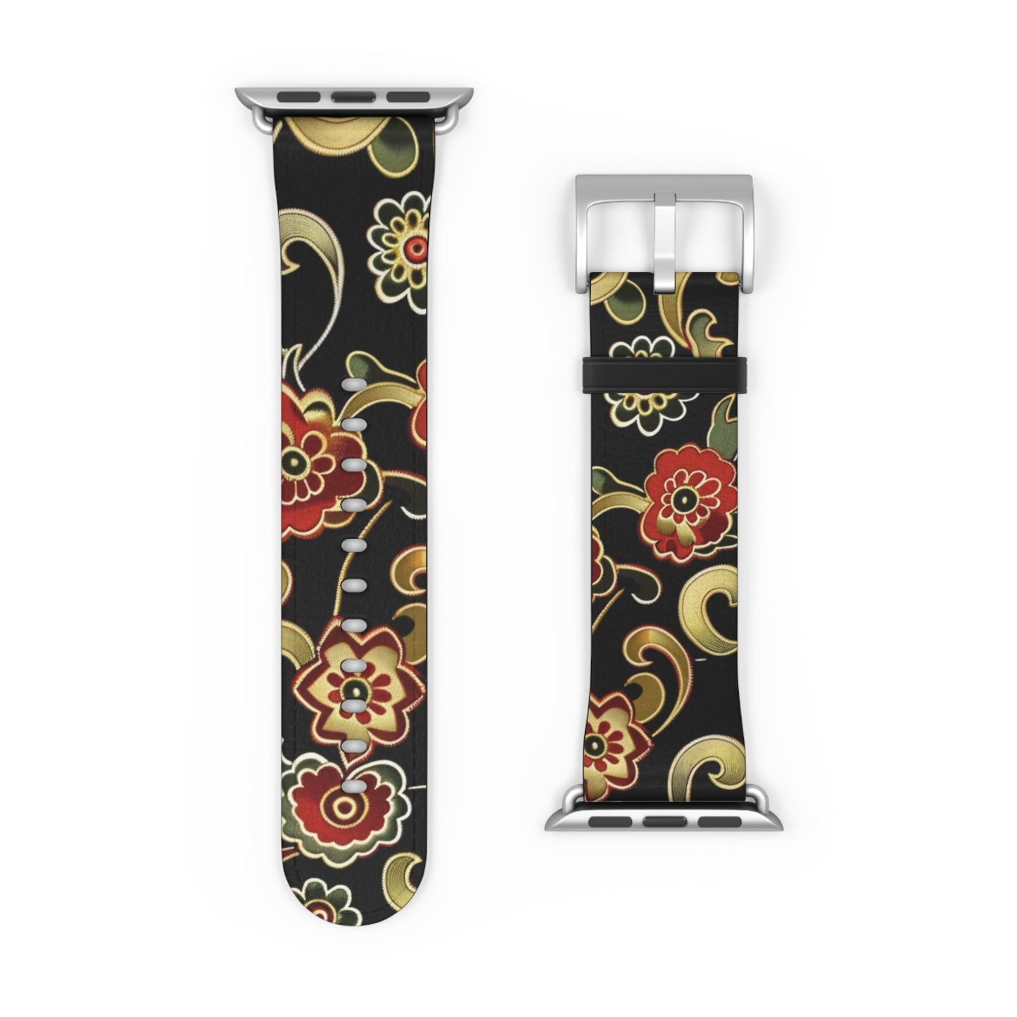 Floral Paisley Apple Watch Band — Vintage Boho Wrist Strap - DIGITAL X