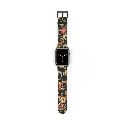 Floral Paisley Apple Watch Band — Vintage Boho Wrist Strap - DIGITAL X