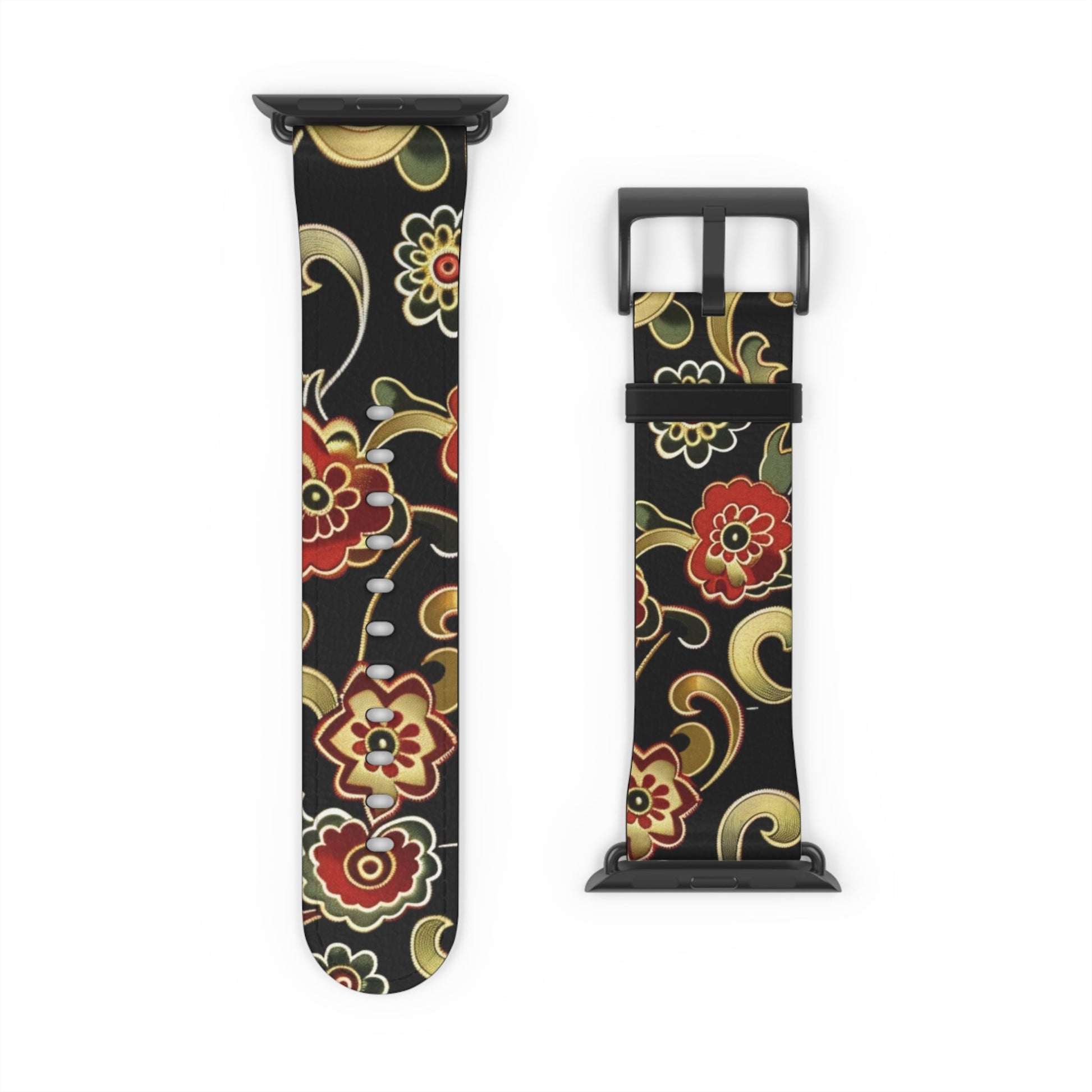 Floral Paisley Apple Watch Band — Vintage Boho Wrist Strap - DIGITAL X